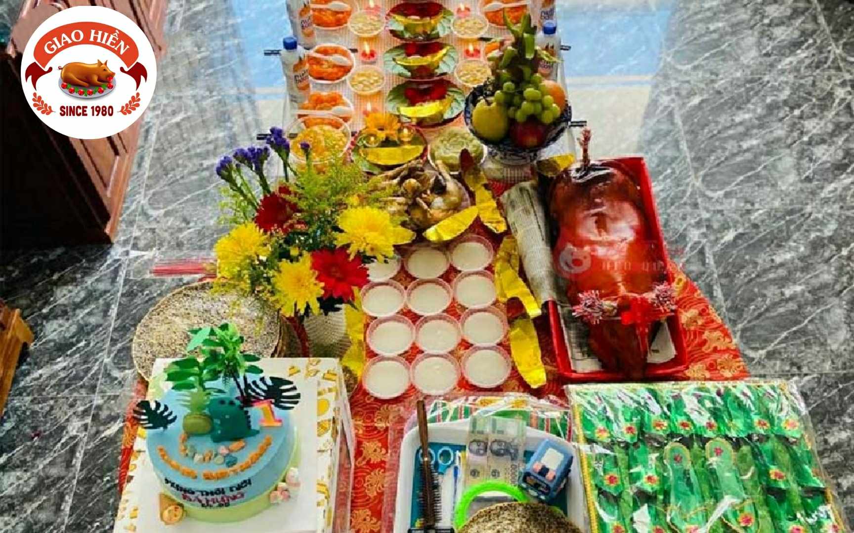 Chuẩn bị mâm lễ cúng 12 Bà Mụ và Đức Ông